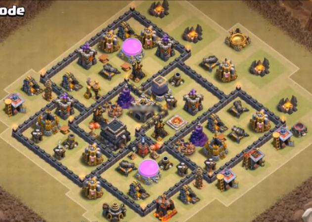 Town Hall 7 War Base Anti Dragon