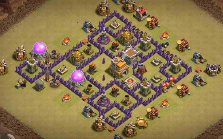 Town Hall 7 War Base Link Design