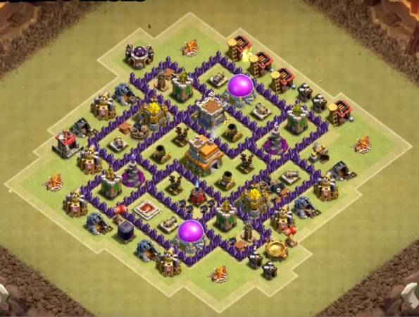 Town Hall 7 War Layout Anti Dragon