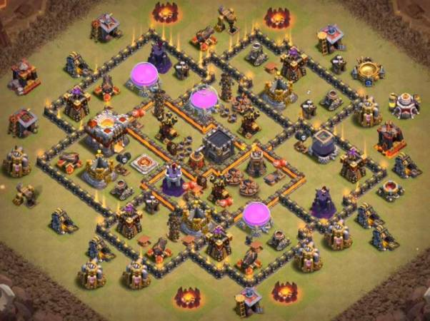 Town Hall 8 War Base Anti Dragon