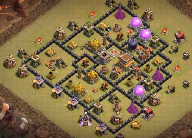 Town Hall 8 War Base Copy Link 60+ Best TH8 War Base Links 2024 New Anti Dragons