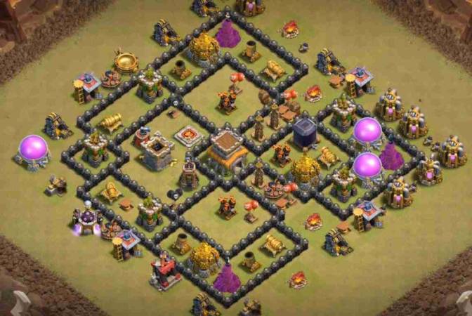 Town Hall 8 War Base Link Design