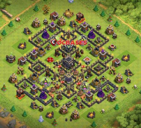 Town Hall 9 Defense Base