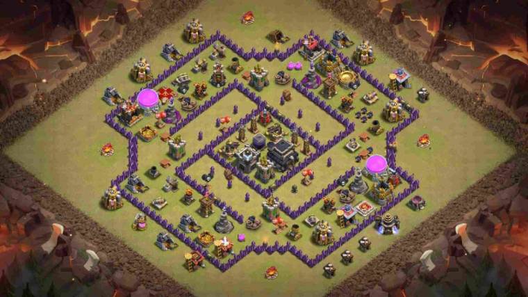 Town Hall 9 War Base Anti 2 Star