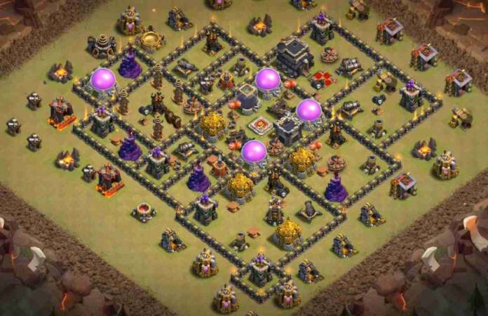 Town Hall 9 War Base Link Design