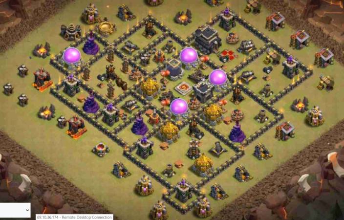 Town Hall 9 War Base Link Design