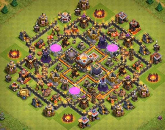 Trophy Base TH8 With Bomb Tower