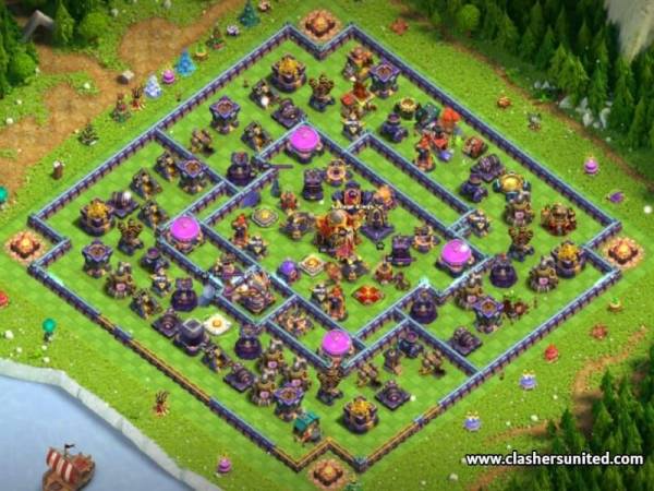 Anti-Ground TH16 War Base Layout