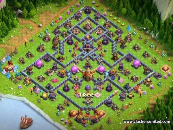 Effective Town Hall 16 Base Against Air Attacks