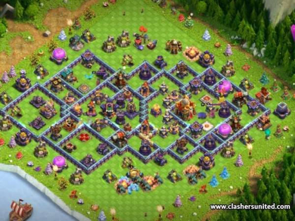 TH16 Base Design For Clan War Leagues