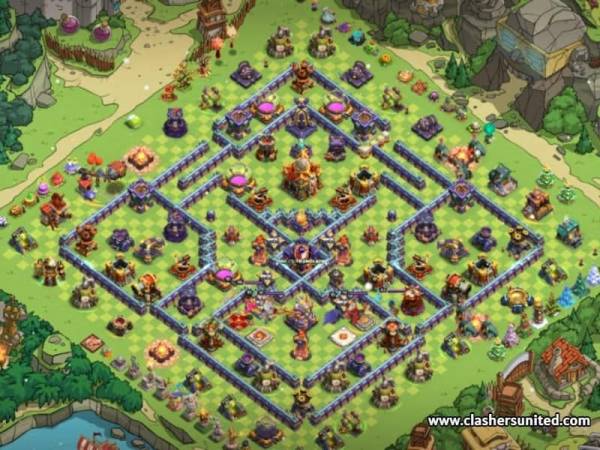TH16 Base With Anti-Electro Dragon Setup