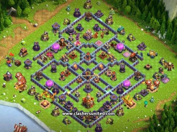 Town Hall 16 Defense Base Layout