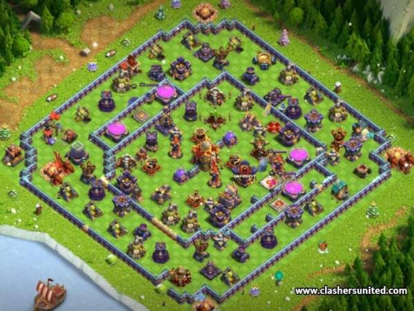 Unique TH16 Base For Clan War Leagues